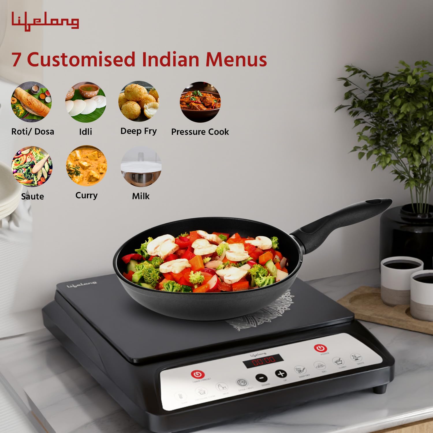 Lifelong 1800 Watt Induction Stove With Surge Protection